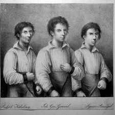 Jan Jiří Graesel (uprostřed) po svém zatčení s dalšími dvěma kumpány