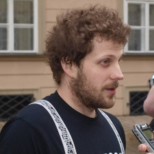 Matěj Hollan v roce 2014, kdy navštívil hazardem proslulý Zlín