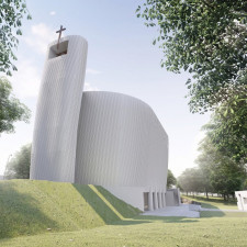 Architekt Franěk byl za svoji práci na kostele v Černošicích oceněn několika cenami